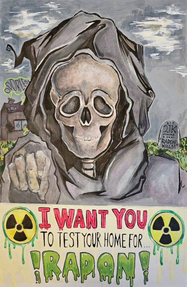 2025 2nd place winning poster from the radon awareness poster contest