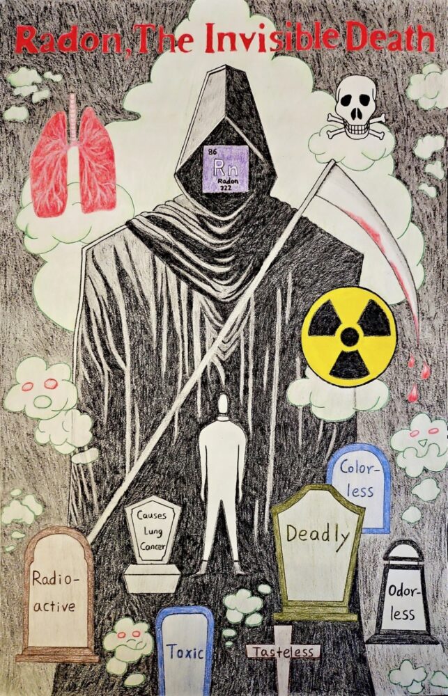2025 3rd place winning poster from the radon awareness poster contest