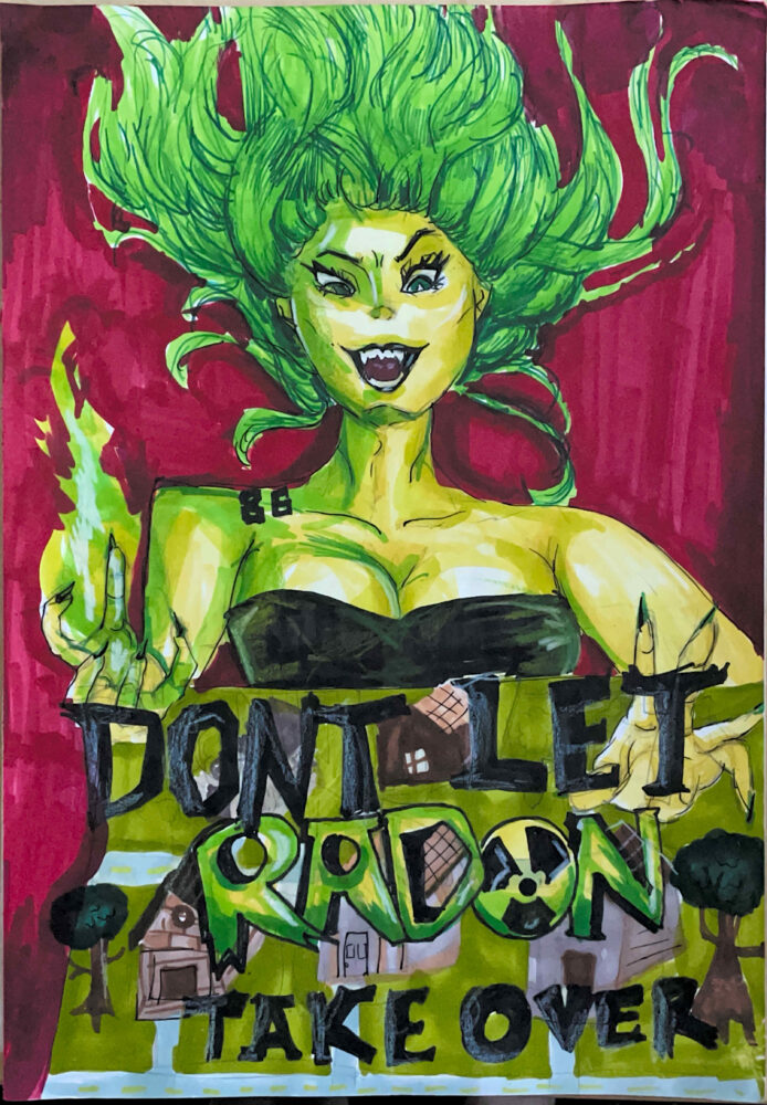 2025 honorable mention poster from the radon awareness poster contest
