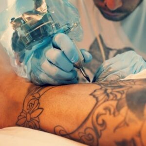 tattoo artist at work