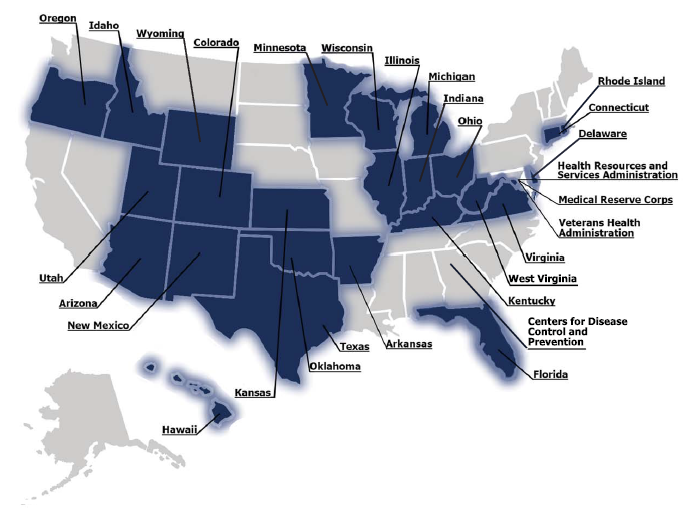 TRAIN affiliates map