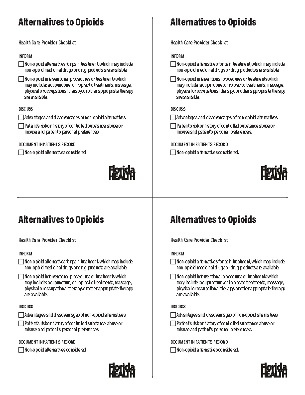 Checklist for health are providers cover