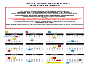 Advisory review board variance calendar
