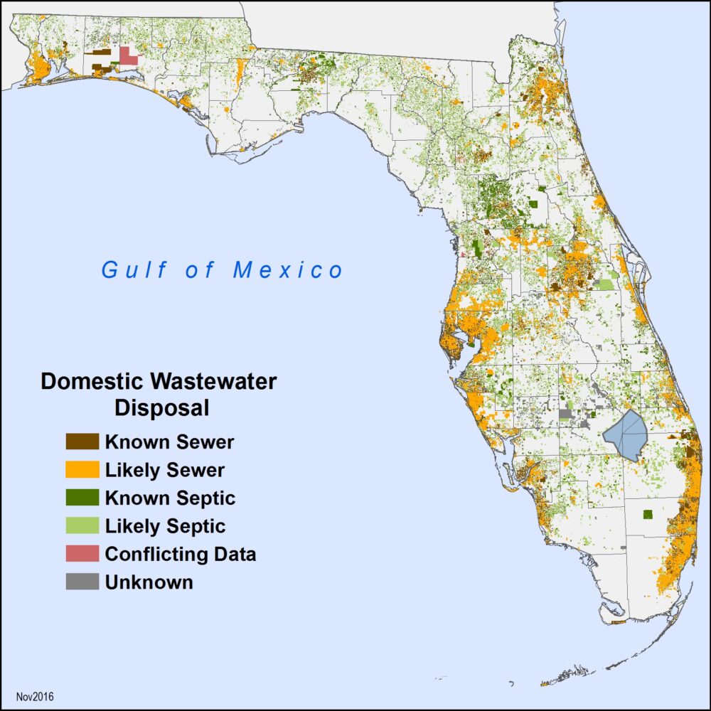 Wastewater disposal methods by property in Florida