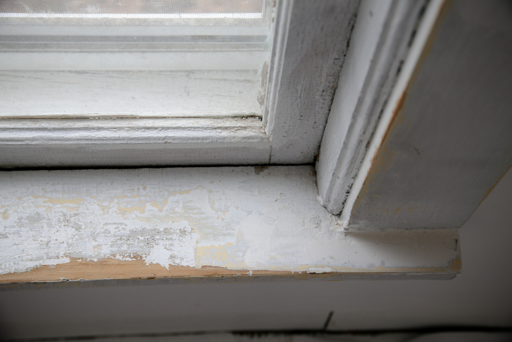 Lead Paint Chipping off a Windowsill