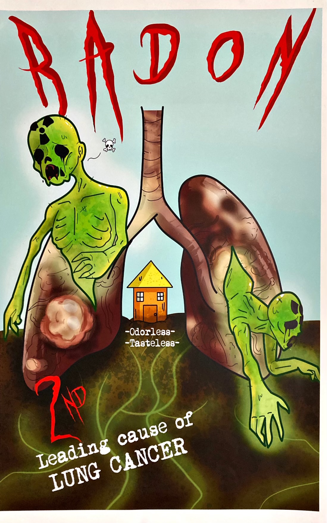 2023 2nd place winning poster from the radon awareness poster contest