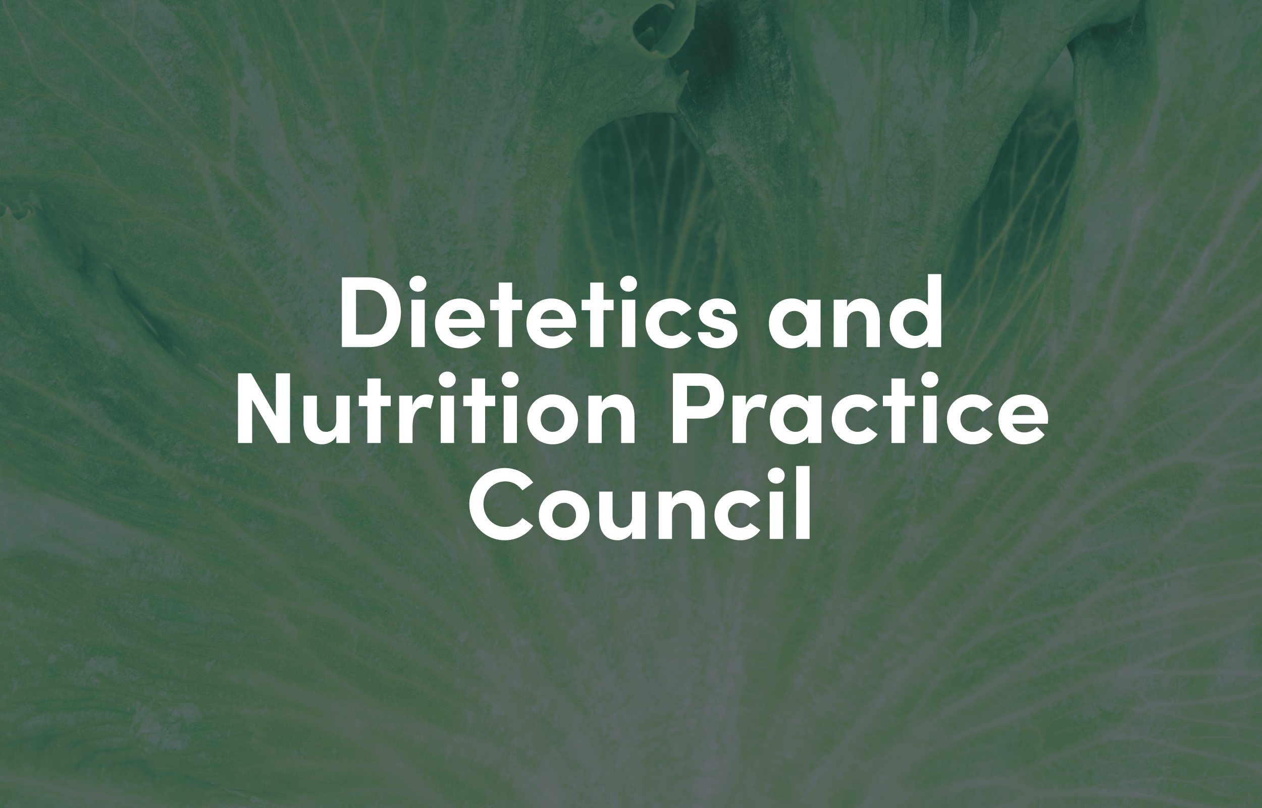 Image reading Dietetics and Nutrition Practice Council